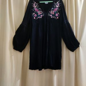 Black Embroidered Dress