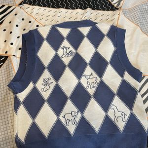 Cute Korean Vest Blue