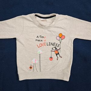 Beige Colour Sweatshirt For Kids