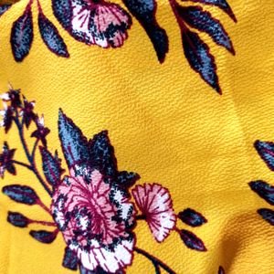 Oxolloxo Yellow Printed A-line Dress