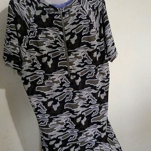 NAVY PRINTED DRESS