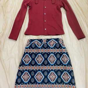 Skirt Top Set