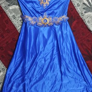 Girls frock With Leggings lambai 42 Inch Blue 💙