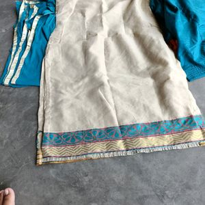 Punjabi Suit With Dupatta Sea Green