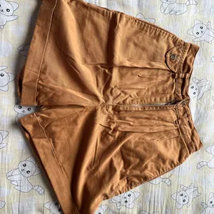 Brown Vintage Up Waist Shorts