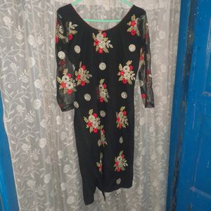 Black Net Kurti