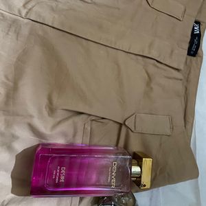 Zara Wide Leg High Waisted Tan Trouser