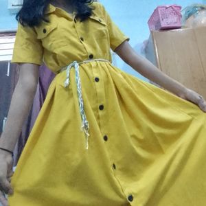 Beautiful Yellow Middi , Long Skirt