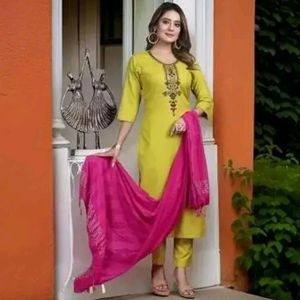 Kurta With Dupatta And Bottom wear