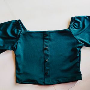 Crop Top With Square Neck