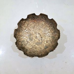 Oxidized Silver Plated Brass Fruit Bowl