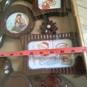 Family Photo Frame With Clock Wall Hanging