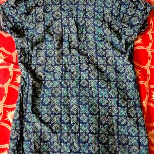 Blue Colour Western Top