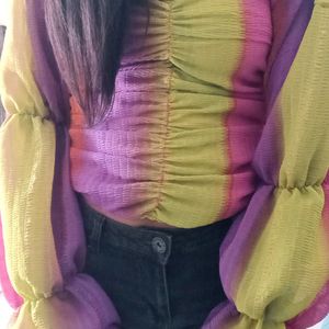 cute multi colour home made top