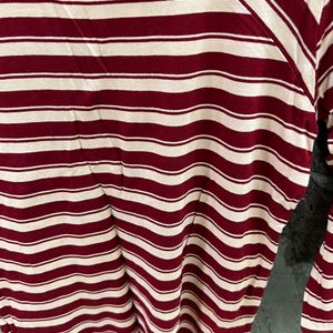 Annabelle Striped maroon top XS-S