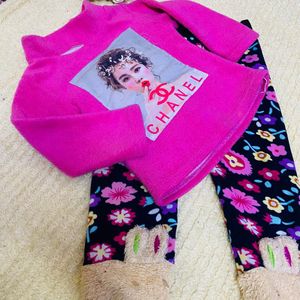 2 Pec Woollen Dres For Baby Girl