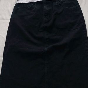 Black Denim Skirt