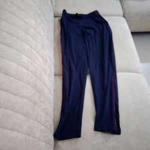 Solid man dark blue track pant