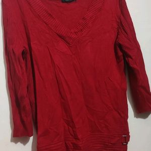 Red Winter Top For Girl Or Woman 36 Bust