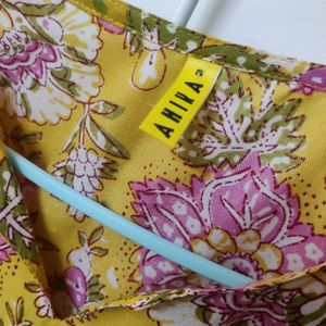 Floral Print Yellow Suit