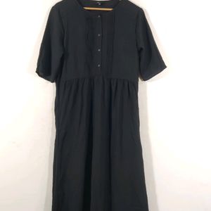 NNN Black Plain Western Dress (Women's)