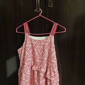 Red Comfortable Strap Dress