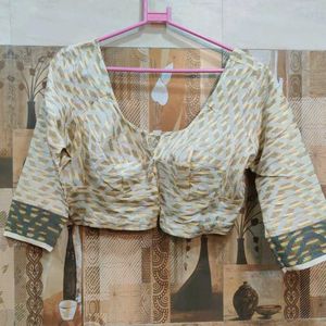 Front Open Weaven Blouse Size 36 ( Kurta Xxl)