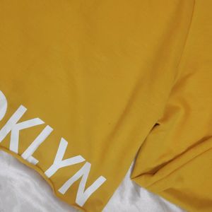 Brooklyn Yellow Crop Sweatshirt