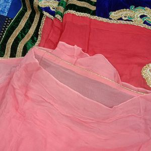 Pink Shaded Heavy Saree Women