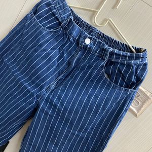 Stylish Stripes Baggy Jeans