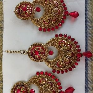 Red Beads & Kundan Artificial Jewelry