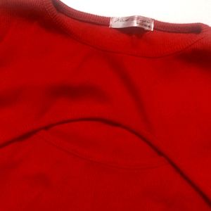 New Korean Red Crop Top