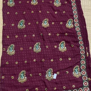 Make combo: New Embroidery Fancy Saree For Grabs