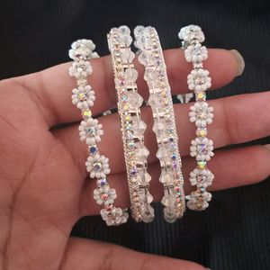 4 Party Wear Elegant Bangles Set