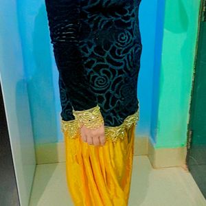 Velvet Patiala Set