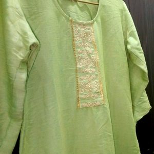 Lime Green Colour Kurti