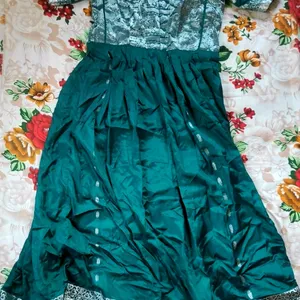 New Dark Green Stretched Gown | Size 36