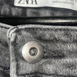 Zara Man - Black Stonewash Faded Jeans, Size 32, Condition: Good