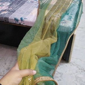 Trio Green Color Dupatta ✅