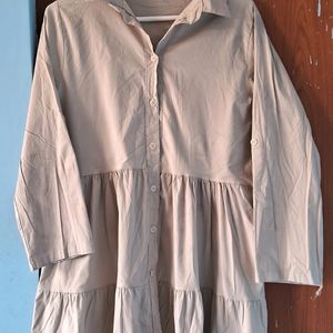 Flared Shirt collar Frock