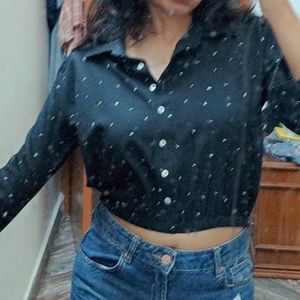 Crop Black Shirt