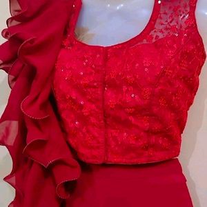 Price DropMaroon Ruffled Plazzo Dress💞❣️