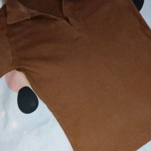 Brown Sleeves Top