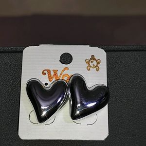 Heart Earrings Silver