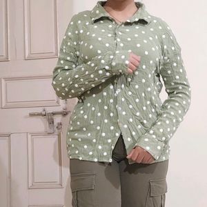 Polka Dot Shirt Top