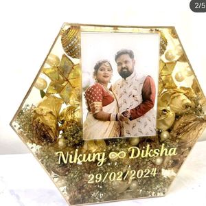 Resin Customize Varmala Preserved Photo Frame