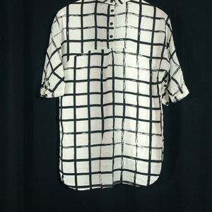 Only White Checks Shirt