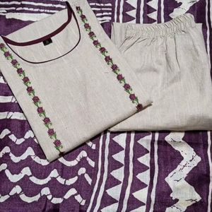 handloom cotton kurta pant and khadi silk ikkat pr