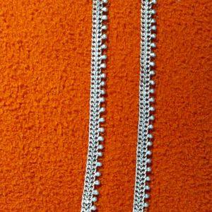 Pure Silver (Chandi) Anklet With Hallmark