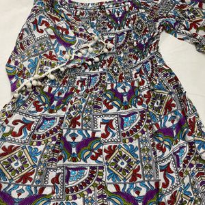 Multicolored Flare Pattern Kurti.